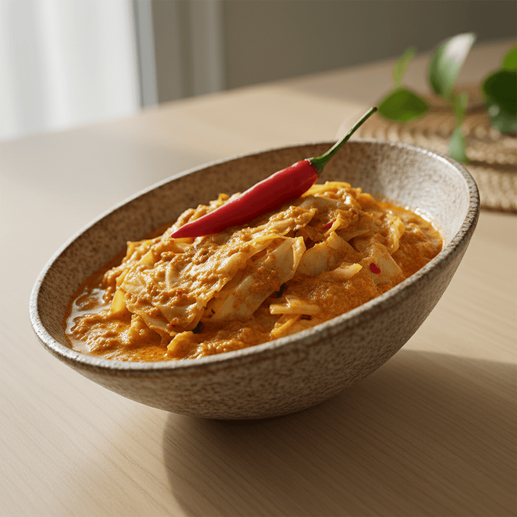 Malaysian-Inspired Cabbage in Coconut Gravy