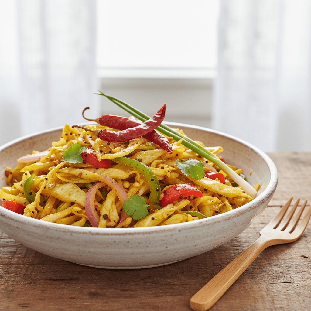 Spicy Turmeric Cabbage Stir-fry